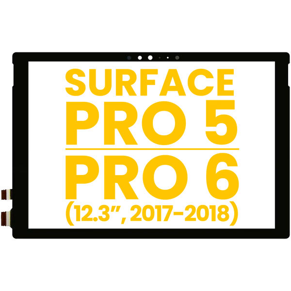 Microsoft Surface Pro 5 · Digitizer With Flex Cable For Microsoft Surface Pro 5 / Pro 6 (1796) (Glass Separation Required)