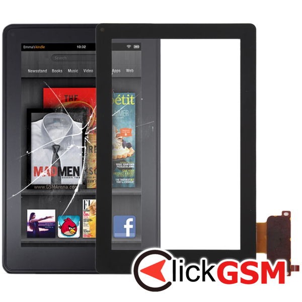 Piesa Sticla Cu Touchscreen Negru Amazon Kindle Fire 2011 1st Gen 21nf