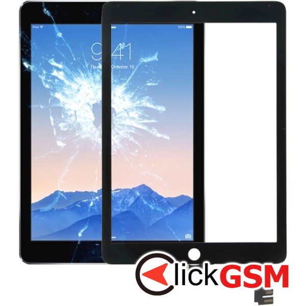 Piesa Piesa Sticla Cu Touchscreen Negru Apple Ipad Air 2 2c8e