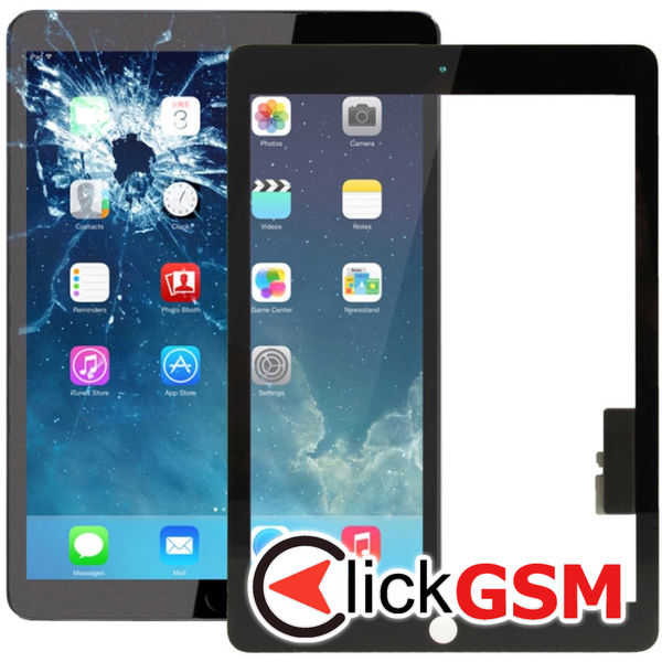 Piesa Sticla Cu Touchscreen Negru Apple Ipad Air 2aj5