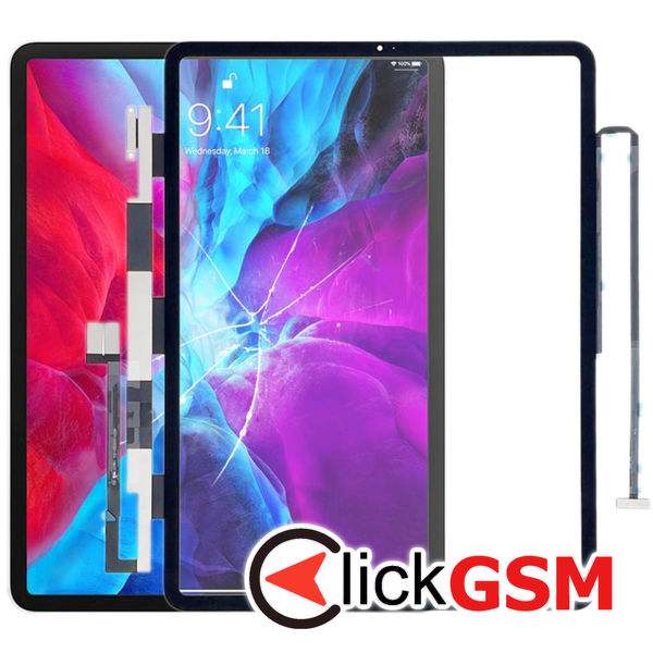 Piesa Sticla Cu Touchscreen Negru Apple Ipad Pro 12.9 2020 2aid