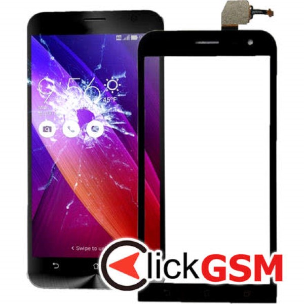 Piesa Sticla Cu Touchscreen Negru Asus Zenfone 2 Laser 2574