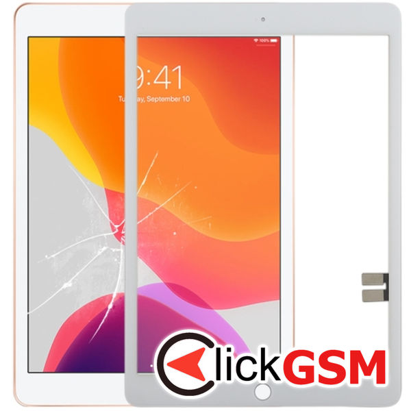 Piesa Sticla Cu Touchscreen White Apple Ipad 10.2 2019 2alc