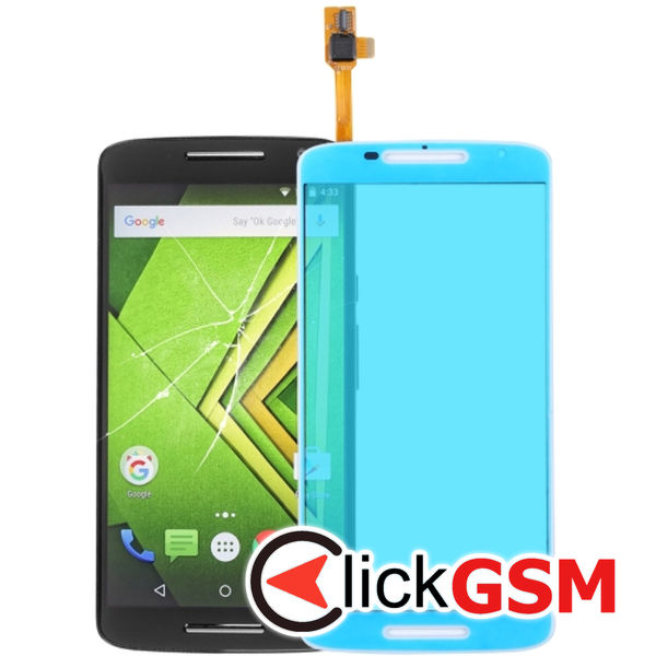 Piesa Sticla Cu Touchscreen White Motorola Moto X Play 4not