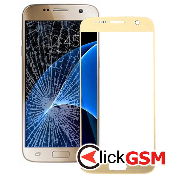 Piesa Sticla Gold Samsung Galaxy S7  4ech