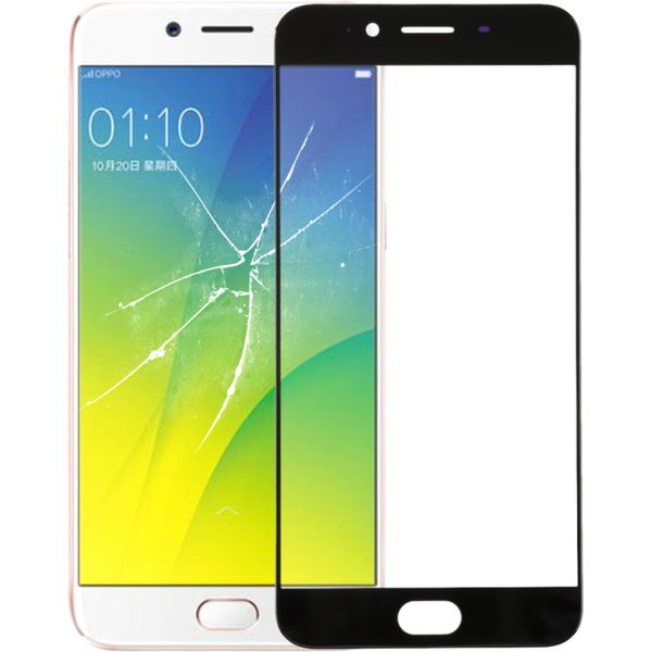 Oppo R9S · For OPPO R9s Front Screen Outer Glass Lens (Black)