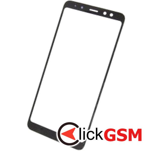 Piesa Sticla Negru Samsung Galaxy A8 2018 Ex7