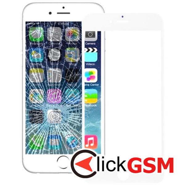 Piesa Piesa Sticla White Apple Iphone 6s 4flo