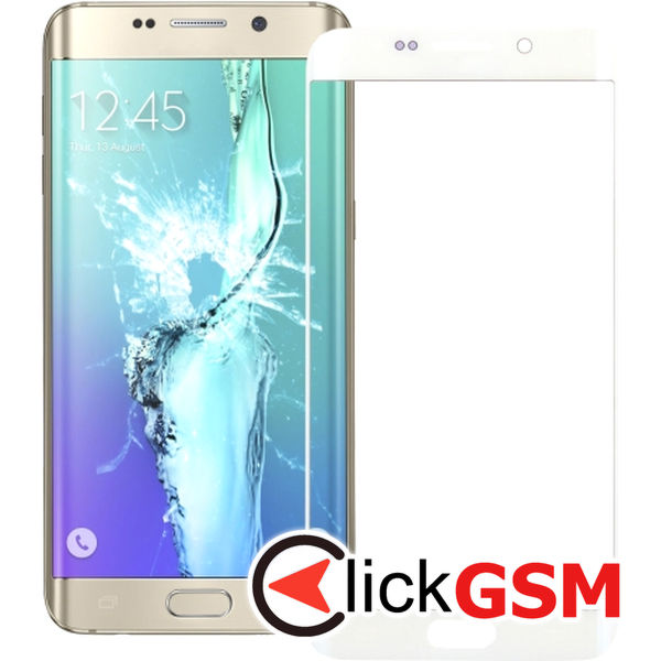 Piesa Sticla White Samsung Galaxy S6 Edge.plus 4e8a