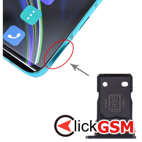 Piesa Suport Sim Black Oneplus 8 2224