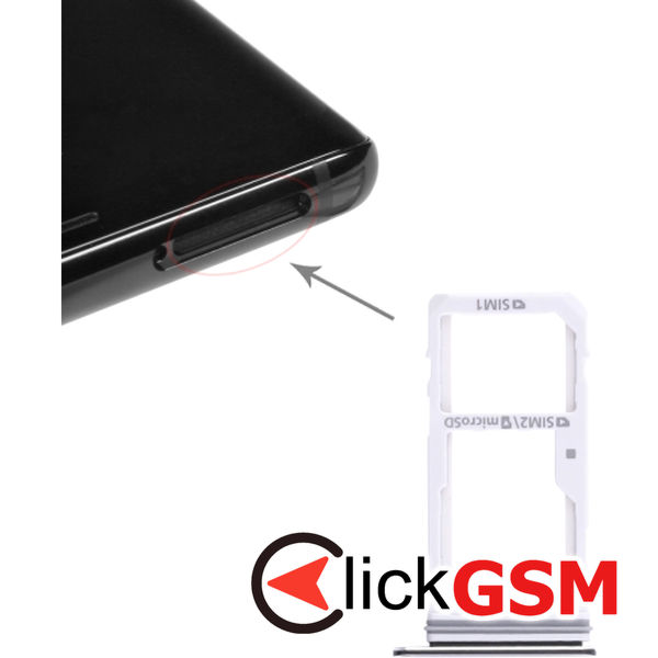 Piesa Suport Sim Black Samsung Galaxy Note8 4d61