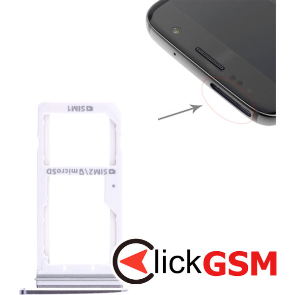 Piesa Piesa Suport Sim Black Samsung Galaxy S7 4d65