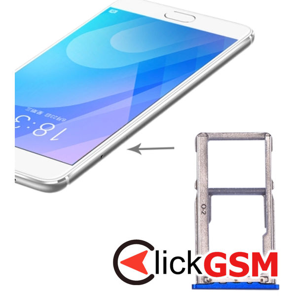 Piesa Suport Sim Blue Meizu M6 Note 24tx