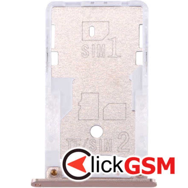 Piesa Suport Sim Cu Suport Card Auriu Xiaomi Redmi 3 1z56