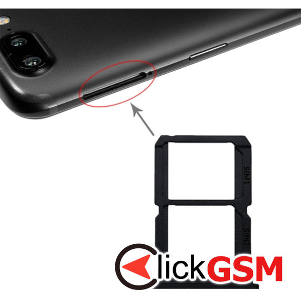 Piesa Piesa Suport Sim Cu Suport Card Black Oneplus 5t 221z