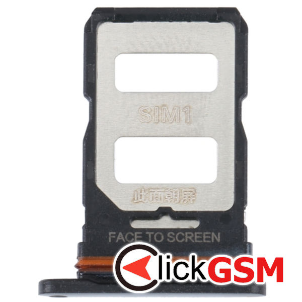 Piesa Suport Sim Cu Suport Card Black Xiaomi Civi 2 2v15