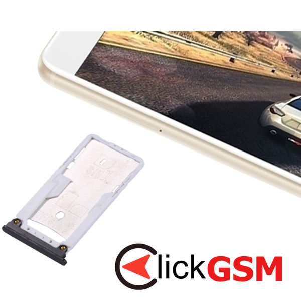 Piesa Suport Sim Cu Suport Card Black Xiaomi Mi Max 2 1z5a