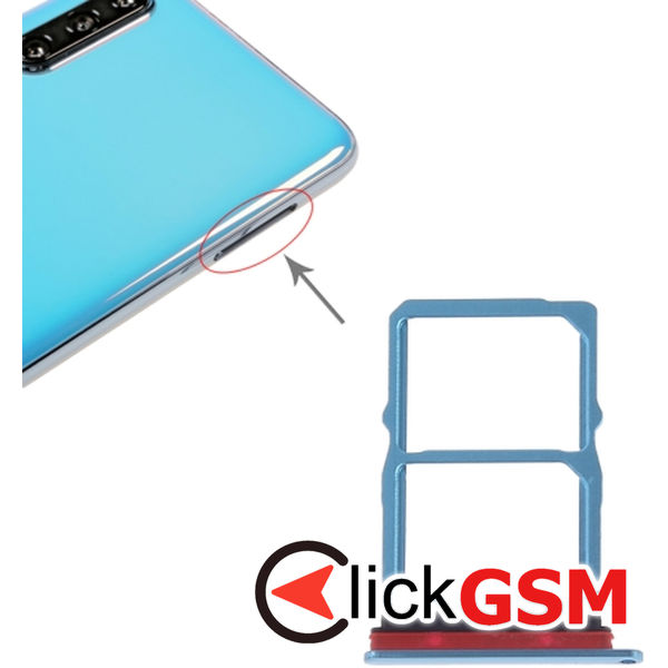 Piesa Suport Sim Cu Suport Card Blue Huawei P30 2b85