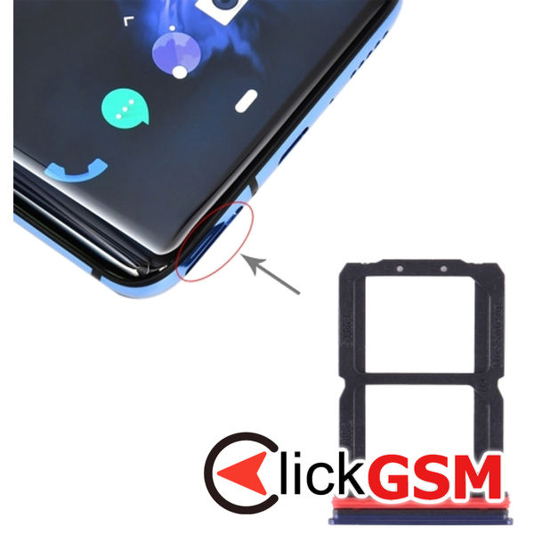 Piesa Suport Sim Cu Suport Card Blue Oneplus 7 221b