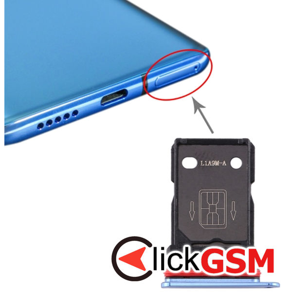 Piesa Suport Sim Cu Suport Card Blue Oneplus 7t 221o