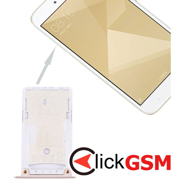 Piesa Suport Sim Cu Suport Card Gold Xiaomi Redmi 4x 1z4v