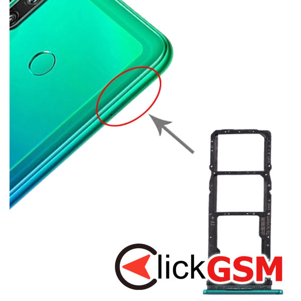 Piesa Piesa Suport Sim Cu Suport Card Green Huawei P40 Lite E 2dwl