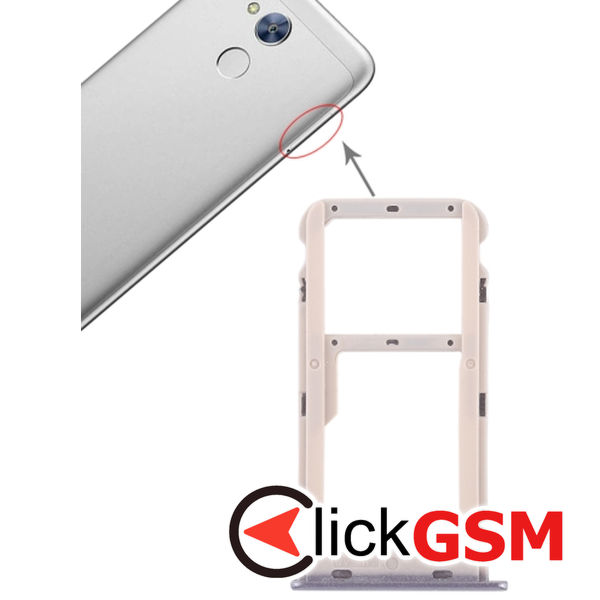 Piesa Suport Sim Cu Suport Card Grey Honor 6a 2e8v