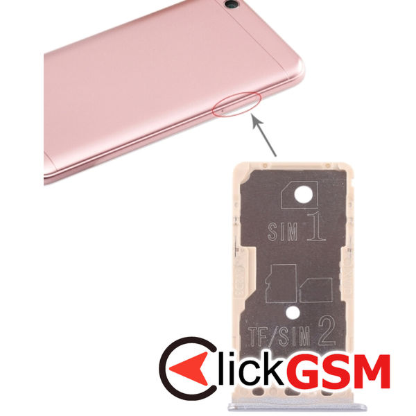 Piesa Piesa Suport Sim Cu Suport Card Grey Xiaomi Redmi 5a 1z68