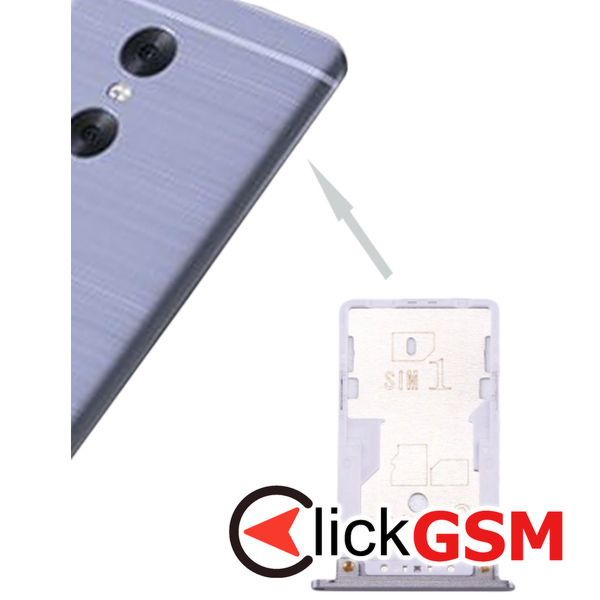 Piesa Suport Sim Cu Suport Card Grey Xiaomi Redmi Pro 1z4g