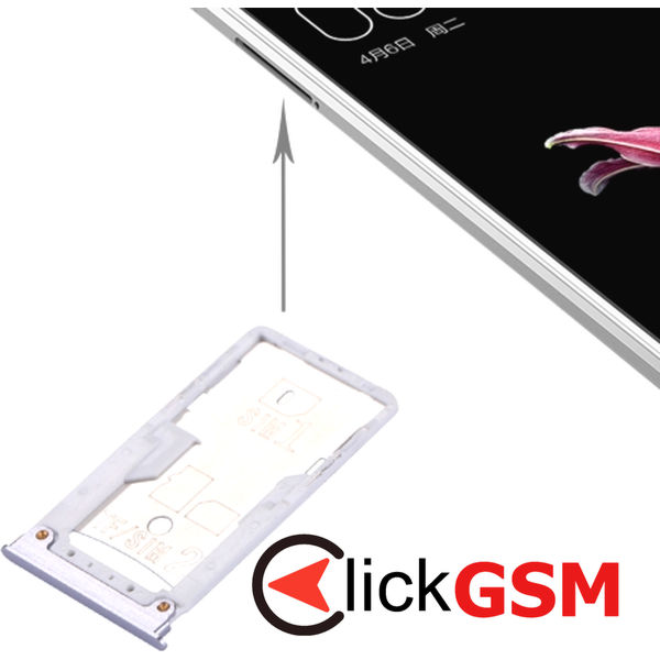 Piesa Piesa Suport Sim Cu Suport Card Gri Xiaomi Mi Max 1z57