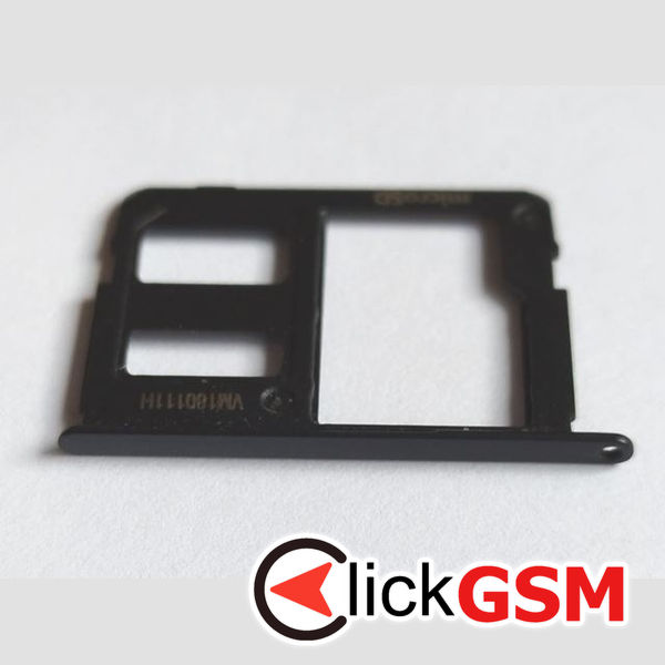 Piesa Suport Sim Cu Suport Card Negru Samsung Galaxy J3 2017 1u42