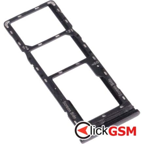 Piesa Suport Sim Cu Suport Card Negru Tecno Spark 6 Air 238e