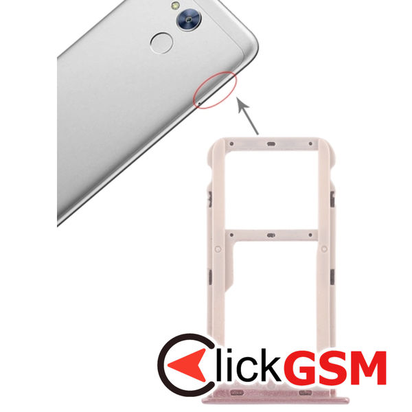 Piesa Suport Sim Cu Suport Card Pink Honor 6a 2e8u