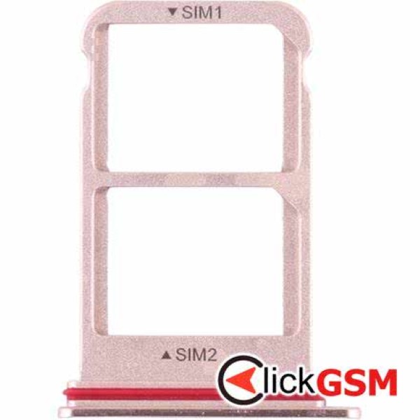 Piesa Suport Sim Cu Suport Card Pink Huawei Mate 10 Pro 2due