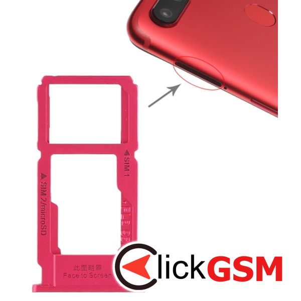 Piesa Piesa Suport Sim Cu Suport Card Red Oppo R11 1wxm