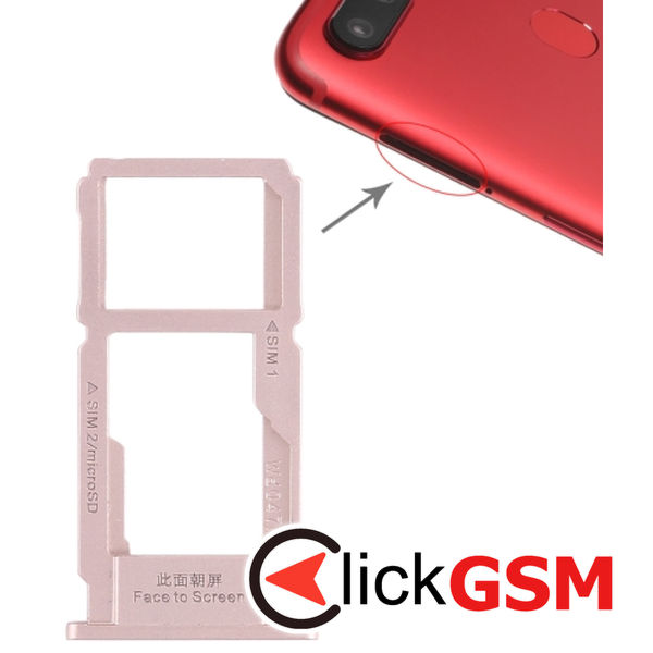 Piesa Suport Sim Cu Suport Card Rose Gold Oppo R11 1wx7