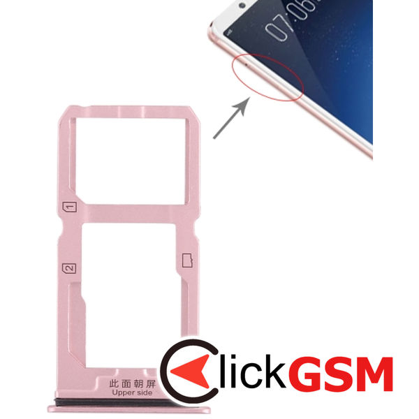 Piesa Suport Sim Cu Suport Card Rose Gold Vivo X20 1zut