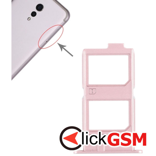 Piesa Piesa Suport Sim Cu Suport Card Rose Gold Vivo Xplay6 1zwo