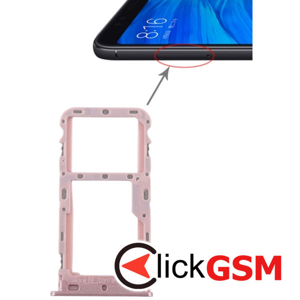 Piesa Piesa Suport Sim Cu Suport Card Rose Gold Xiaomi Redmi 5 1z6a