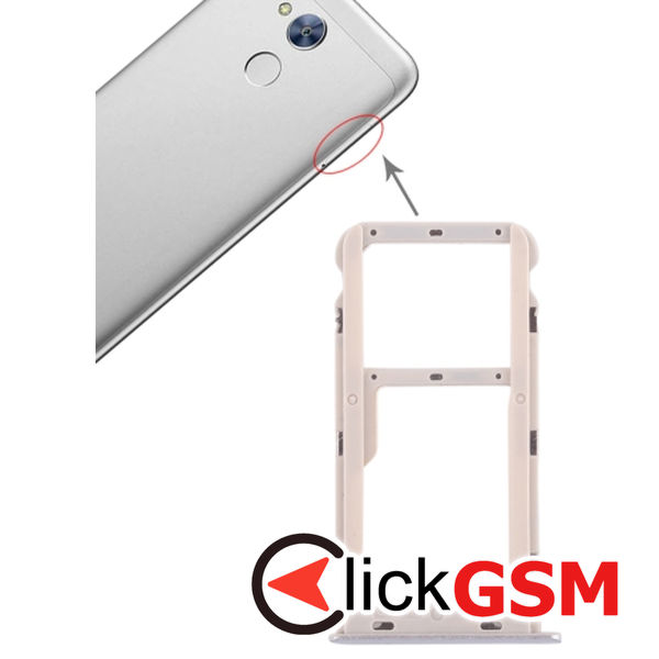 Piesa Suport Sim Cu Suport Card Silver Honor 6a 2e8x