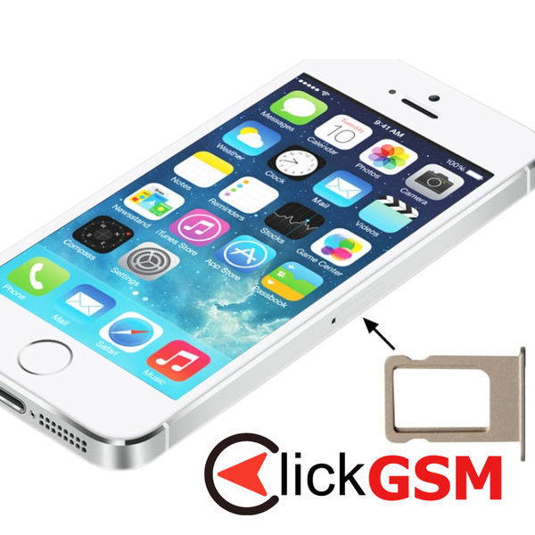 Piesa Suport Sim Gold Apple Iphone 5s 4fc9