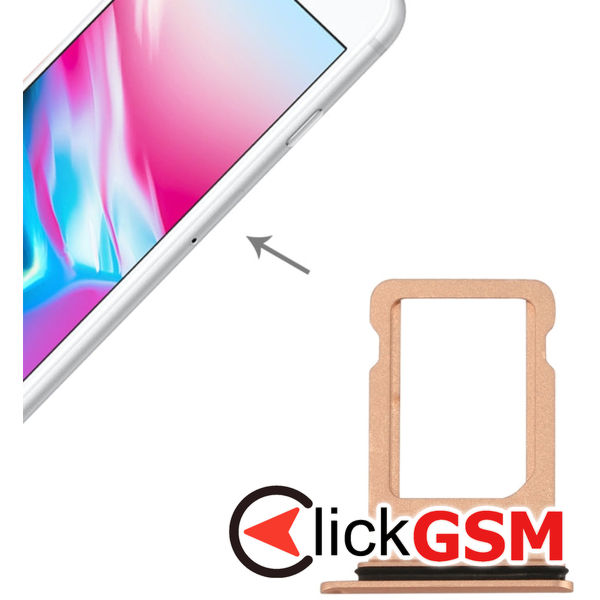 Piesa Piesa Suport Sim Gold Apple Iphone 8 4g3w