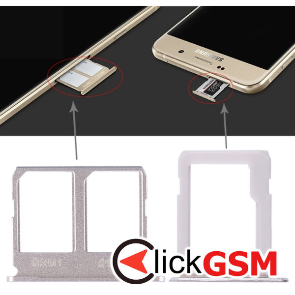 Piesa Suport Sim Gold Samsung Galaxy A9 2016 4dpw