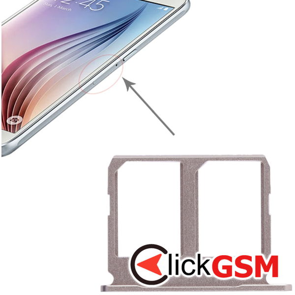 Piesa Suport Sim Gold Samsung Galaxy S6 4d5q