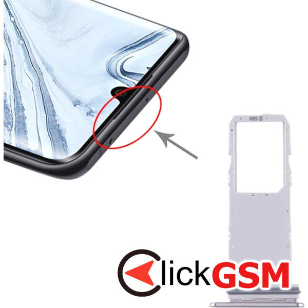 Piesa Suport Sim Grey Samsung Galaxy Note10 4d9b