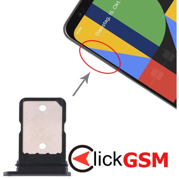 Piesa Suport Sim Negru Google Pixel 4 231m