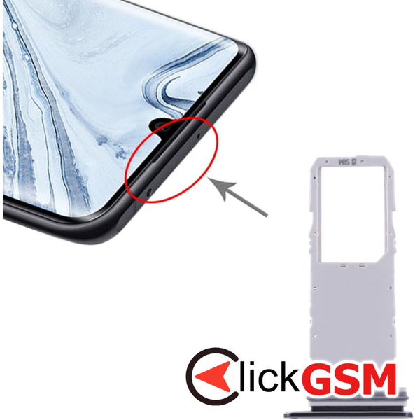 Piesa Suport Sim Negru Samsung Galaxy Note10 4d99