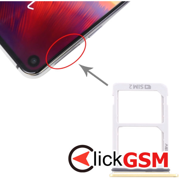 Piesa Suport Sim Orange Samsung Galaxy A9 Pro 2019 4dqo