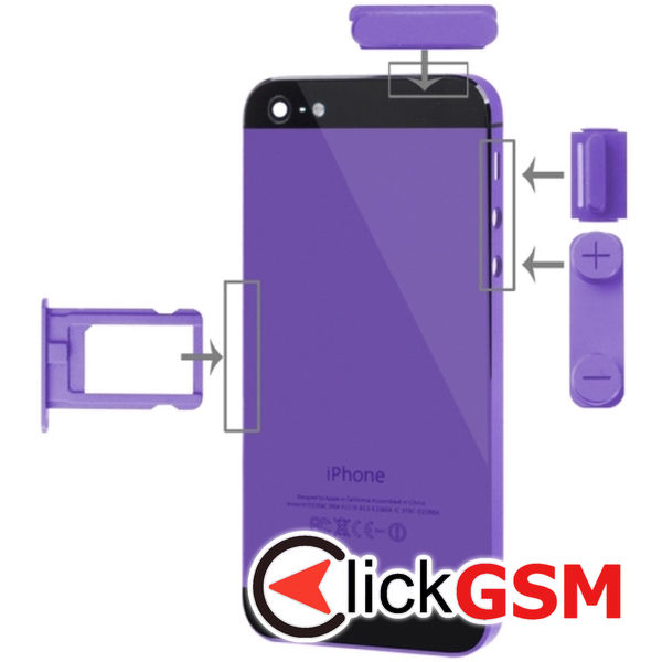 Piesa Suport Sim Purple Apple Iphone 5 4myy