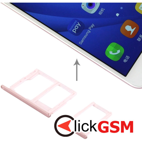 Piesa Suport Sim Rose Gold Samsung Galaxy J5 Prime 4d3g